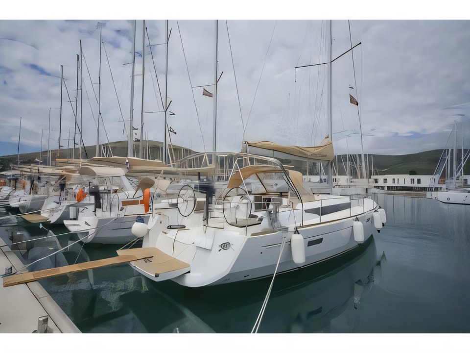 Exterior overview of Sun Odyssey 519 sail boat for charter from Seget Donji Marina Baotic in the Split sailing area Croatia
