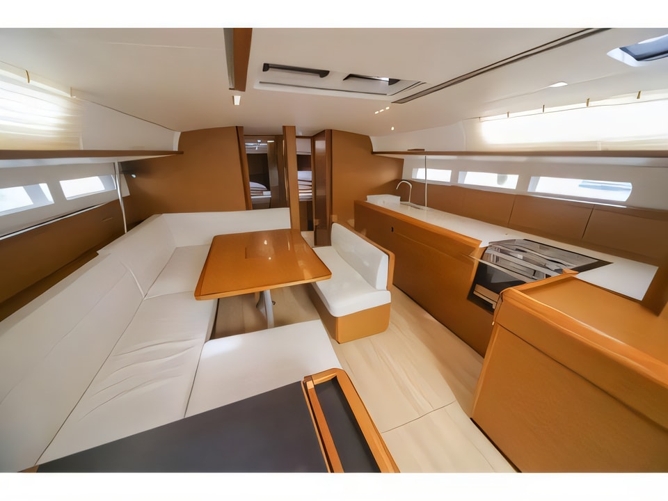Interior of Sun Odyssey 519 sail boat with 6 cabins Croatia yacht charter