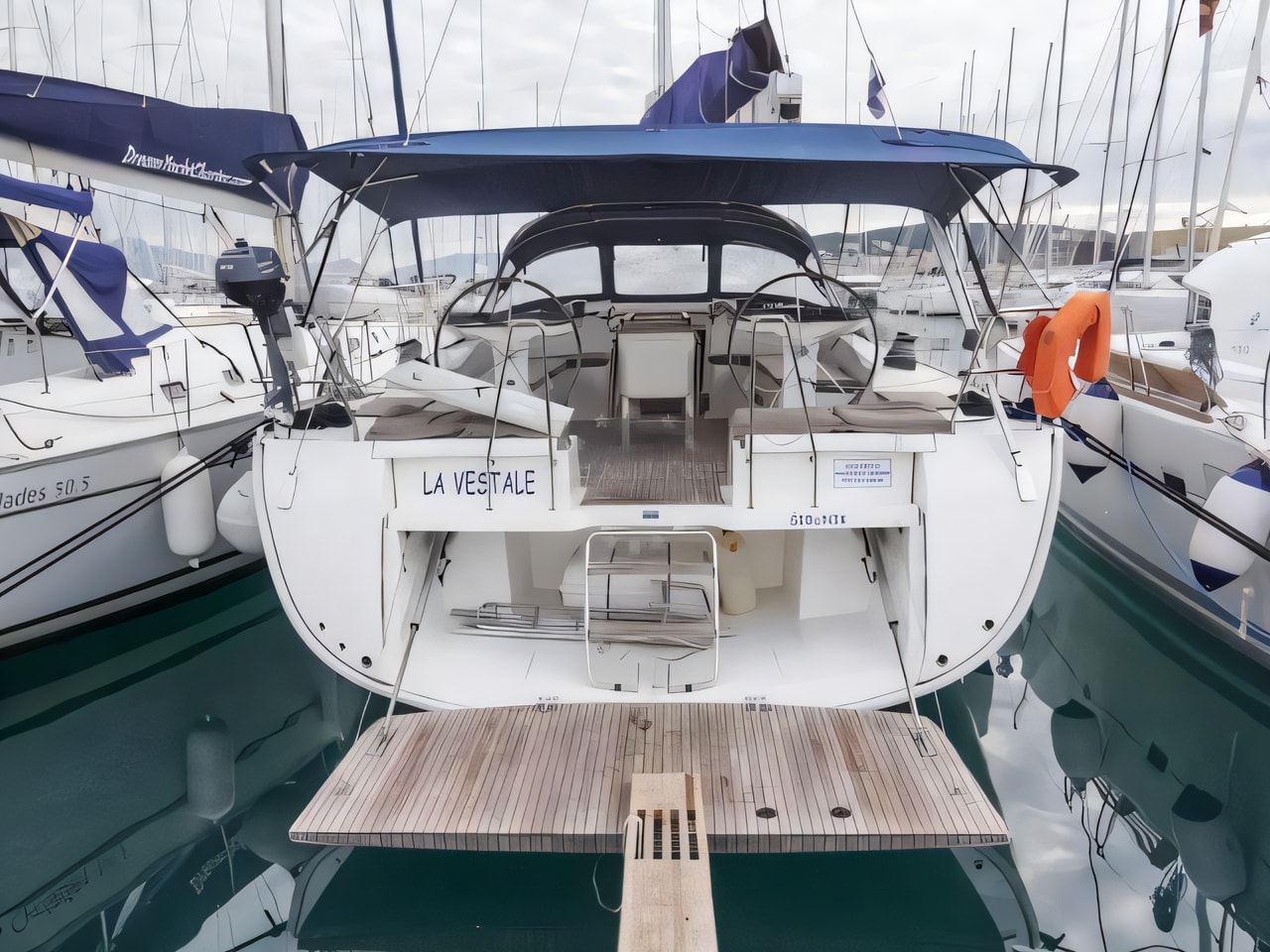 Exterior overview of Bavaria Cruiser 56 sail boat for charter from Seget Donji Marina Baotic in the Split sailing area Croatia