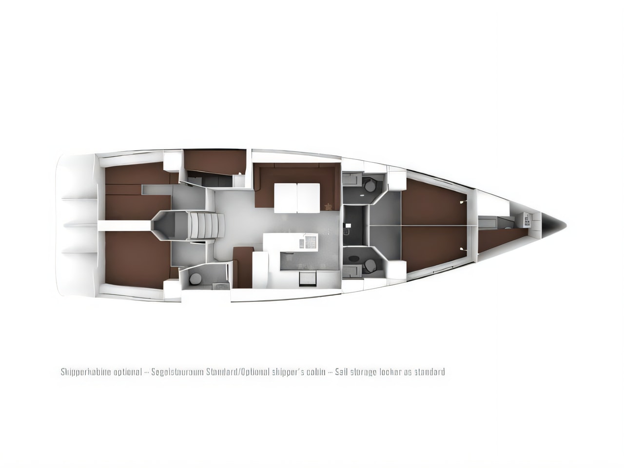 Interior of Bavaria Cruiser 56 sail boat with 6 cabins Croatia yacht charter