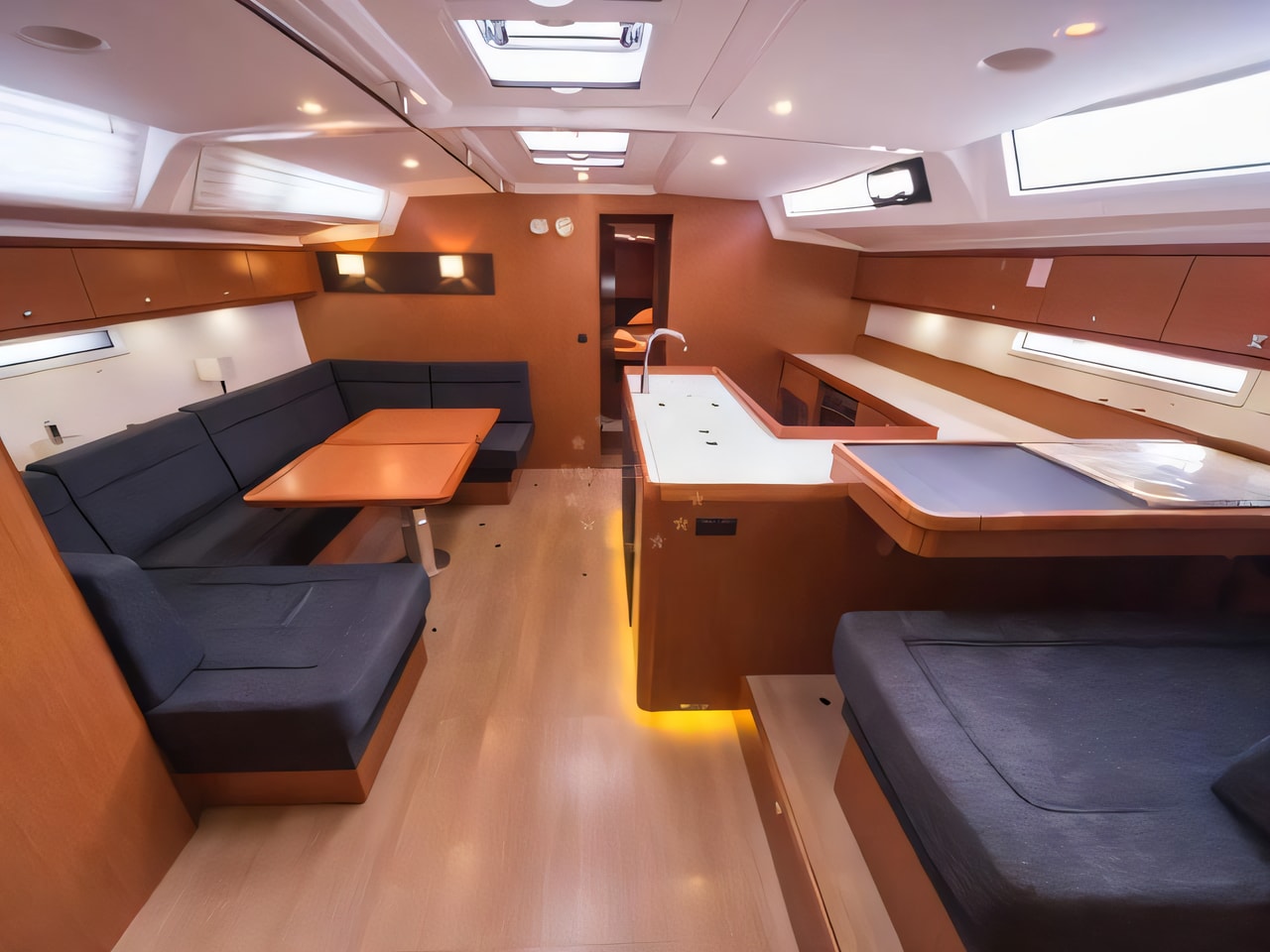 Layout of Bavaria Cruiser 56 sail boat with 6 cabins Croatia yacht charter