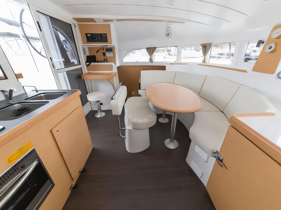 Interior of Lagoon 380 catamaran with 4 cabins Croatia yacht charter