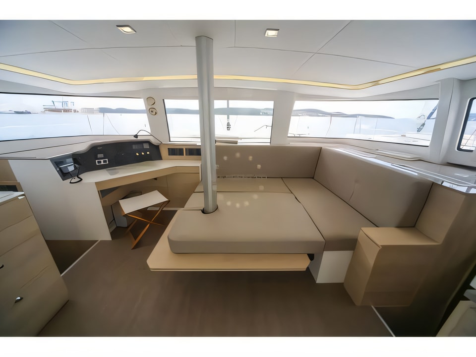 Interior of Bali 4.5 catamaran with 6 cabins Croatia yacht charter