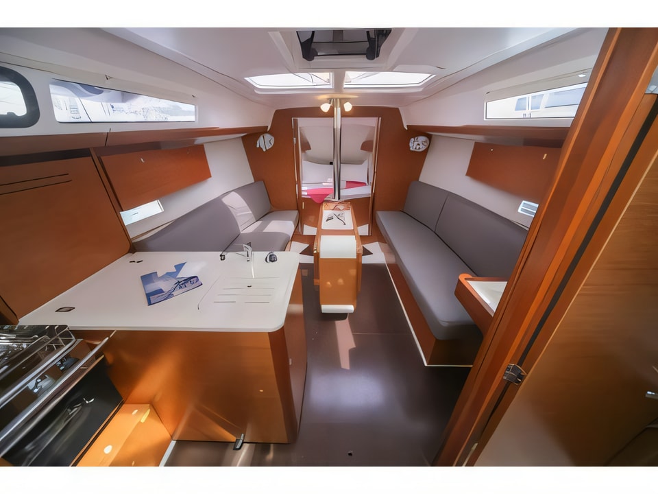 Interior of Dufour 310 Grand Large sail boat with 2 cabins Croatia yacht charter
