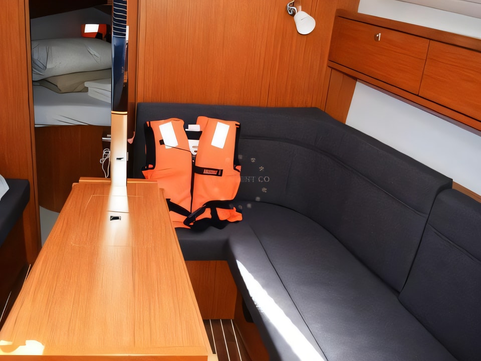 Interior of Bavaria Cruiser 33 sail boat with 2 cabins Croatia yacht charter