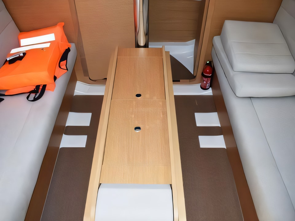 Interior of Dufour 350 Grand Large sail boat with 3 cabins Croatia yacht charter