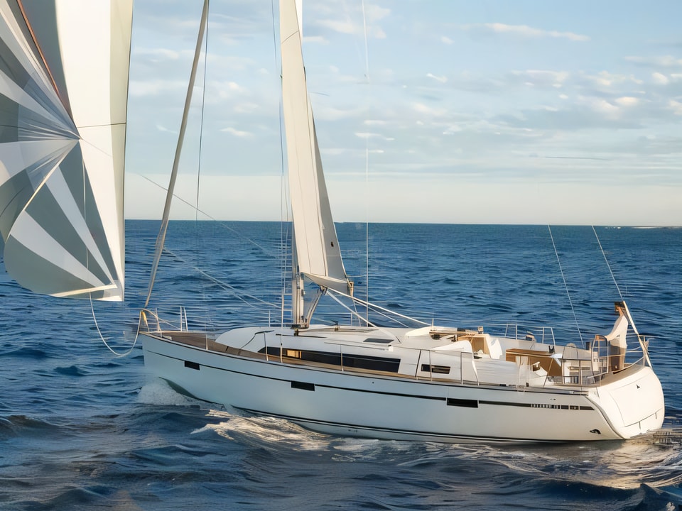 Exterior overview of Bavaria Cruiser 41 sail boat for charter from Seget Donji Marina Baotic in the Split sailing area Croatia