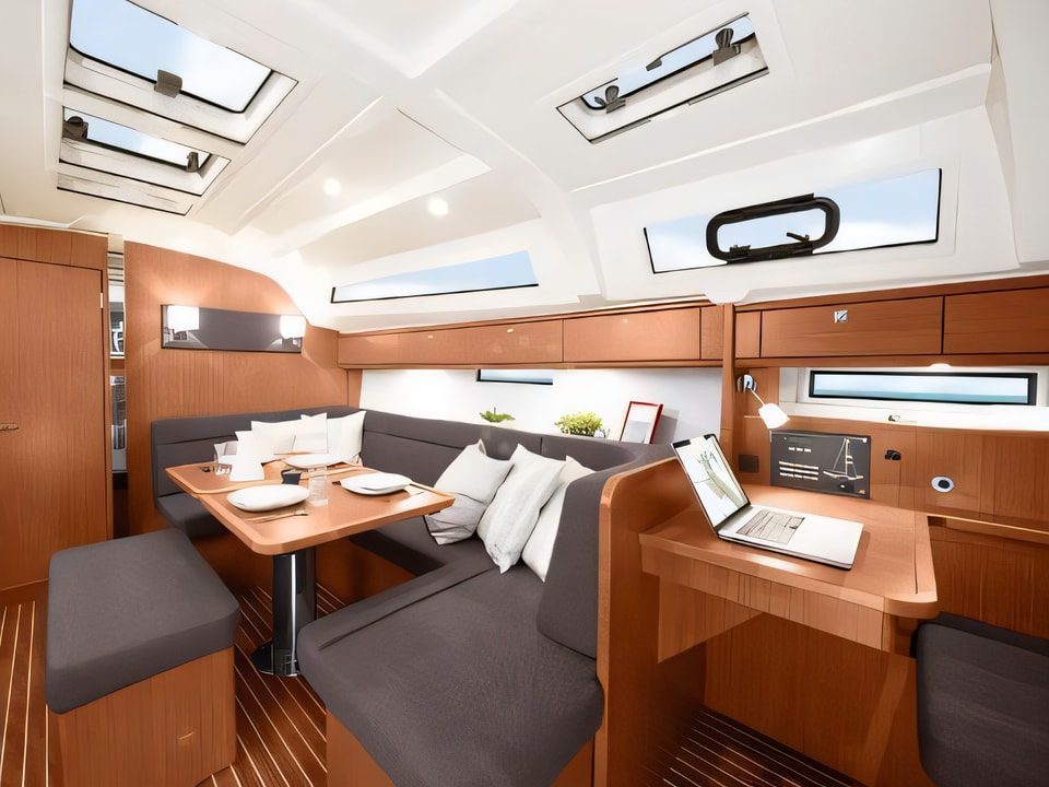 Interior of Bavaria Cruiser 41 sail boat with 3 cabins Croatia yacht charter