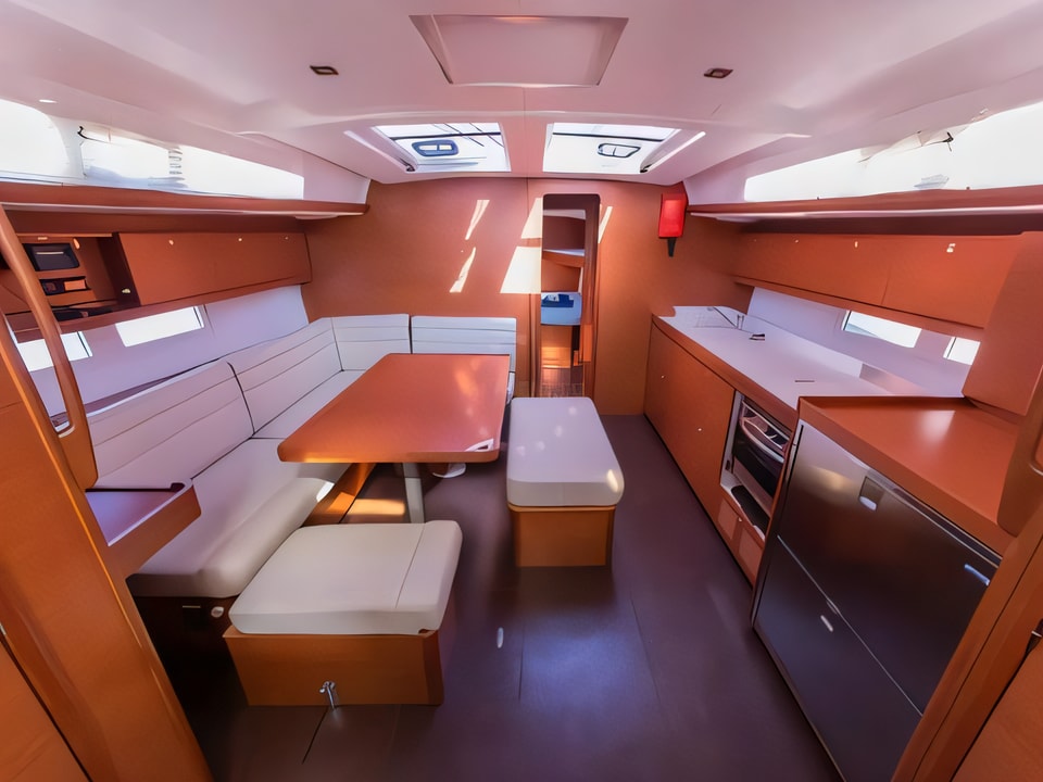Interior of Dufour 460 Grand Large sail boat with 4 cabins Croatia yacht charter