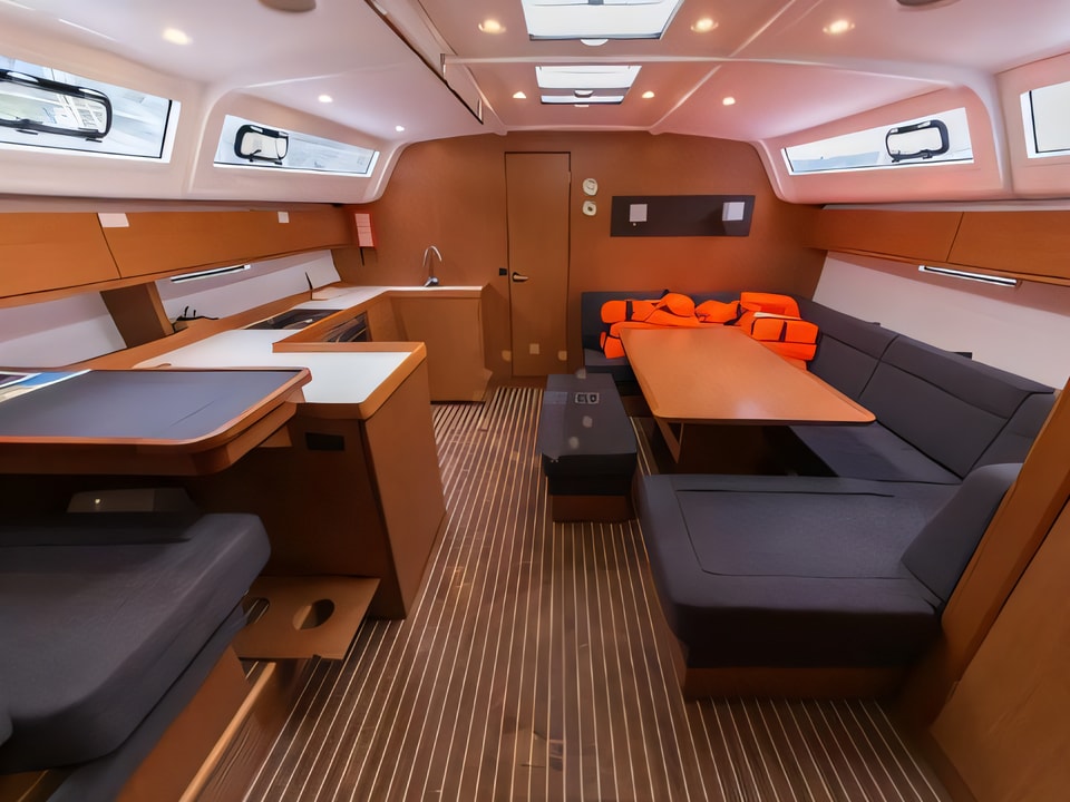 Interior of Bavaria Cruiser 51 sail boat with 5 cabins Croatia yacht charter