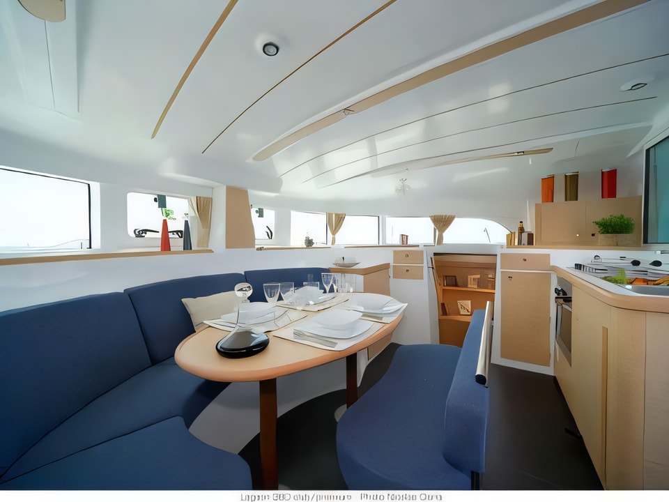 Interior of Lagoon 380 catamaran with 4 cabins Croatia yacht charter