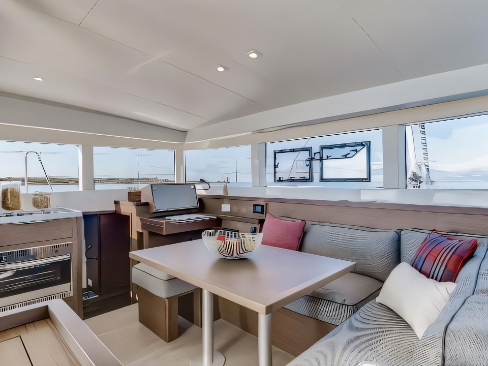 Interior of Lagoon 40 catamaran with 6 cabins Croatia yacht charter