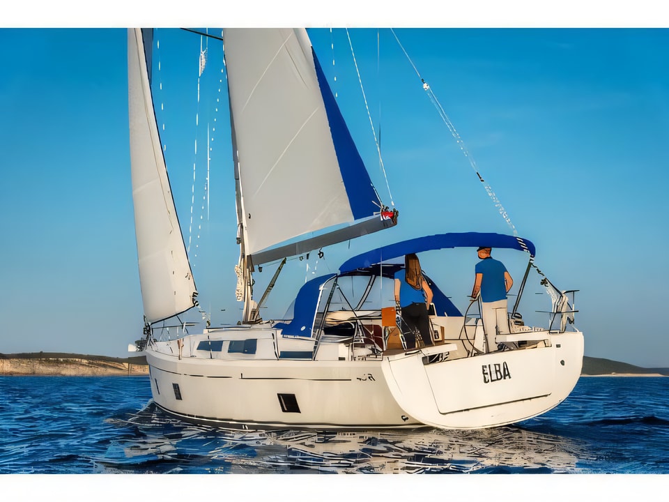 Hanse 418 sailing yacht for charter from Pula / Tehnomont Marina Veruda Istria / Kvarner sailing area Croatia