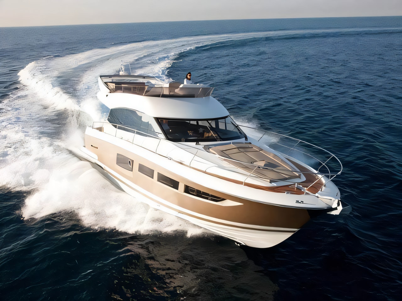 Exterior overview of Prestige 500 Fly motoryacht for charter from Sibenik Marina Mandalina in the Sibenik sailing area Croatia