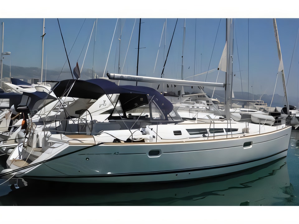 Exterior overview of Sun Odyssey 45 sail boat for charter from Rijeka Port in the Istria / Kvarner sailing area Croatia