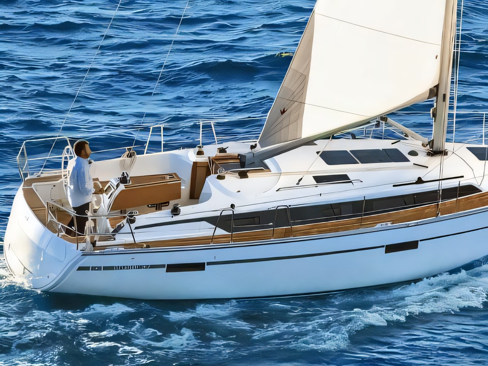 Exterior overview of Bavaria Cruiser 37 sail boat for charter from Split ACI Marina in the Split sailing area Croatia