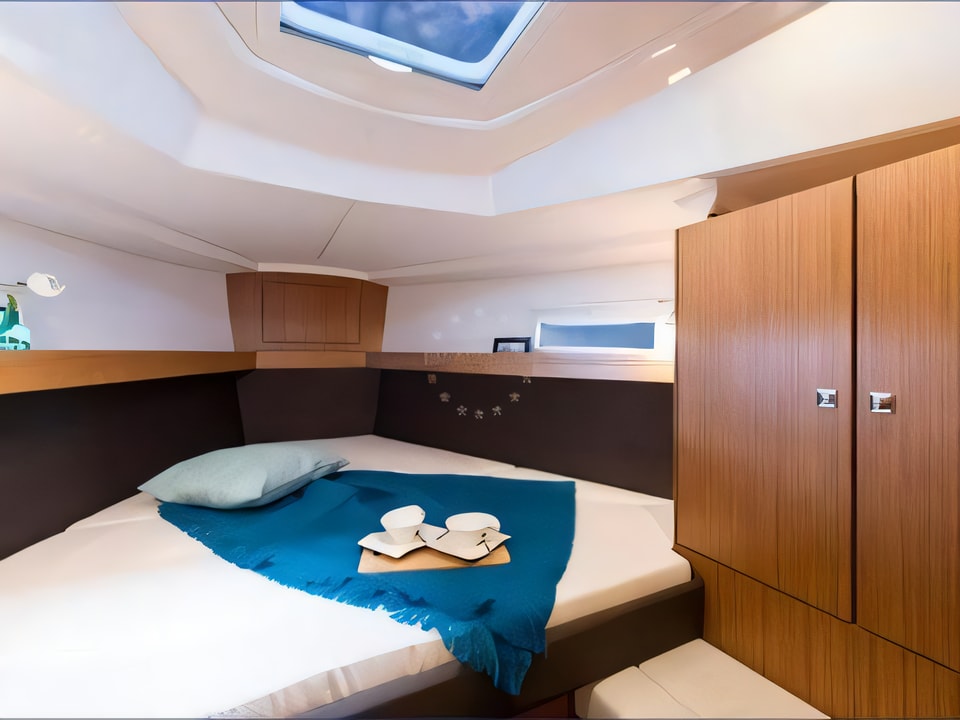Interior of Bavaria Cruiser 37 sail boat with 3 cabins Croatia yacht charter