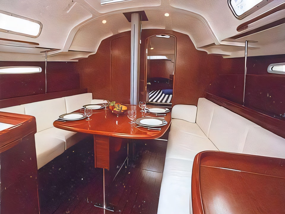 Interior of First 36.7 sail boat with 3 cabins Croatia yacht charter