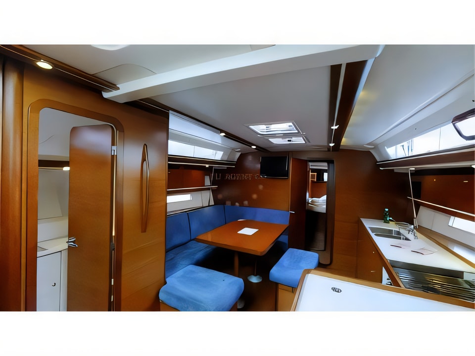 Interior of Dufour 445 Grand Large sail boat with 4 cabins Croatia yacht charter
