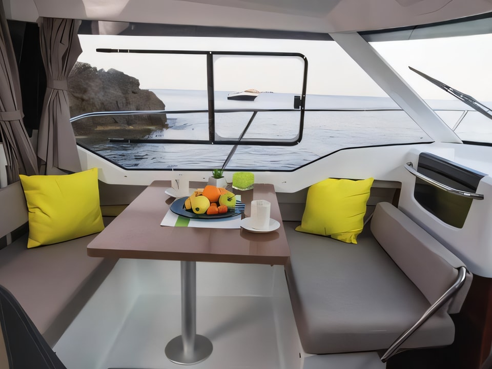 Interior of Merry Fisher 795 motor boat with 1 cabins Croatia yacht charter