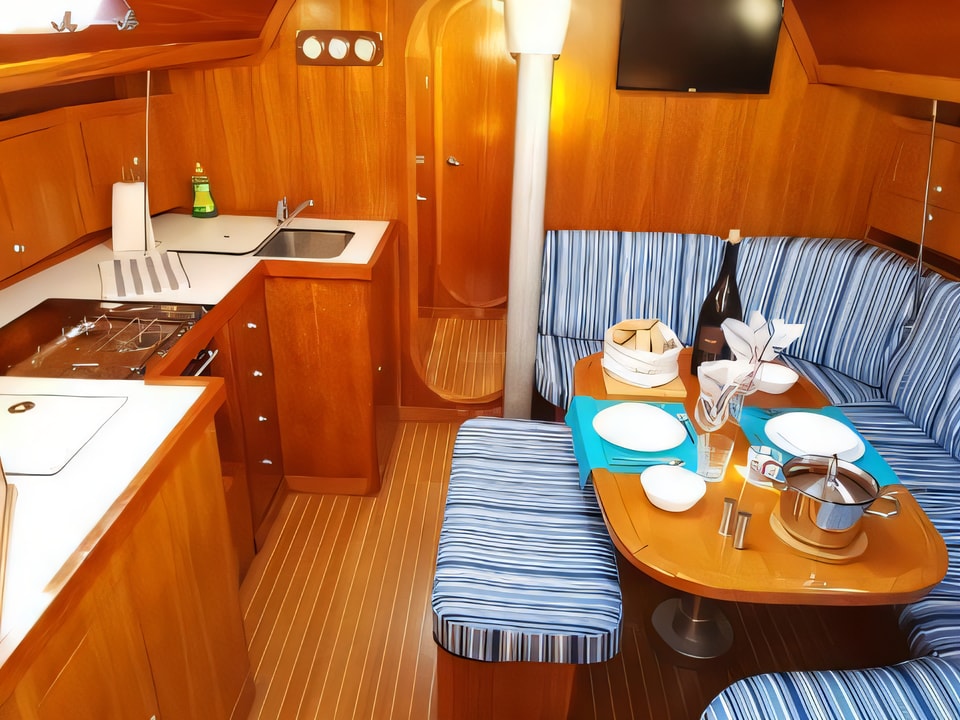 Interior of Salona 45 sail boat with 4 cabins Croatia yacht charter