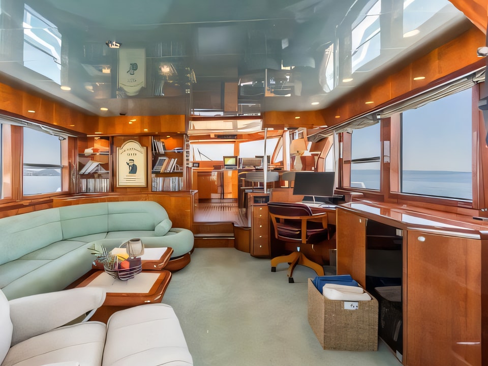 Interior of Moonen 65 motoryacht with 3 cabins Croatia yacht charter