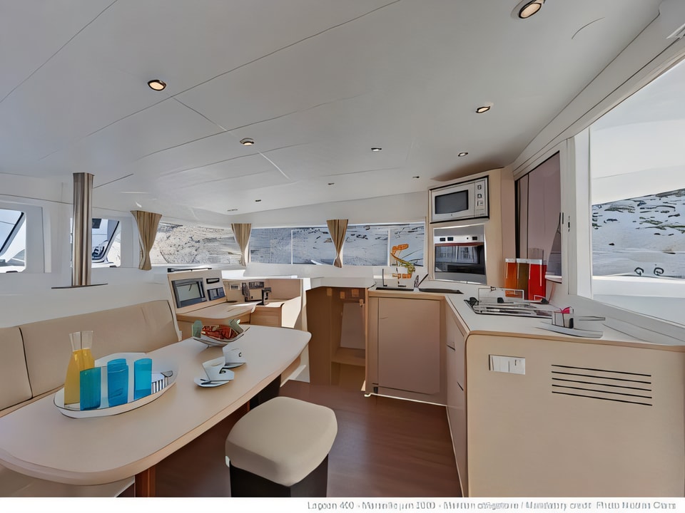 Interior of Lagoon 400 S2 catamaran with 6 cabins Croatia yacht charter