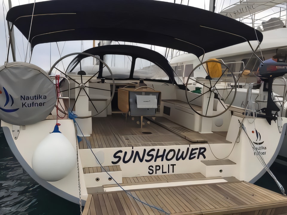 Exterior overview of D&D Kufner 54.2 sail boat for charter from Trogir ACI Marina in the Split sailing area Croatia