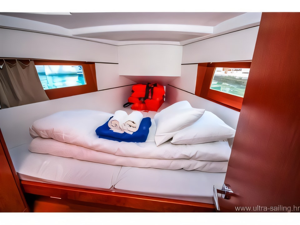 Interior of Oceanis 35 sail boat with 3 cabins Croatia yacht charter