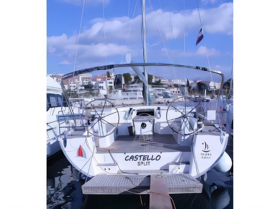 Exterior overview of D&D Kufner 54.2 sail boat for charter from Krk Marina Punat in the Istria / Kvarner sailing area Croatia