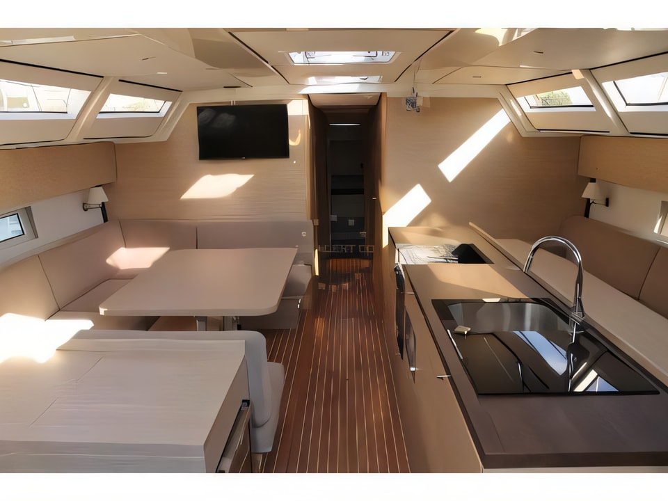 Interior of D&D Kufner 54.2 sail boat with 5 cabins Croatia yacht charter