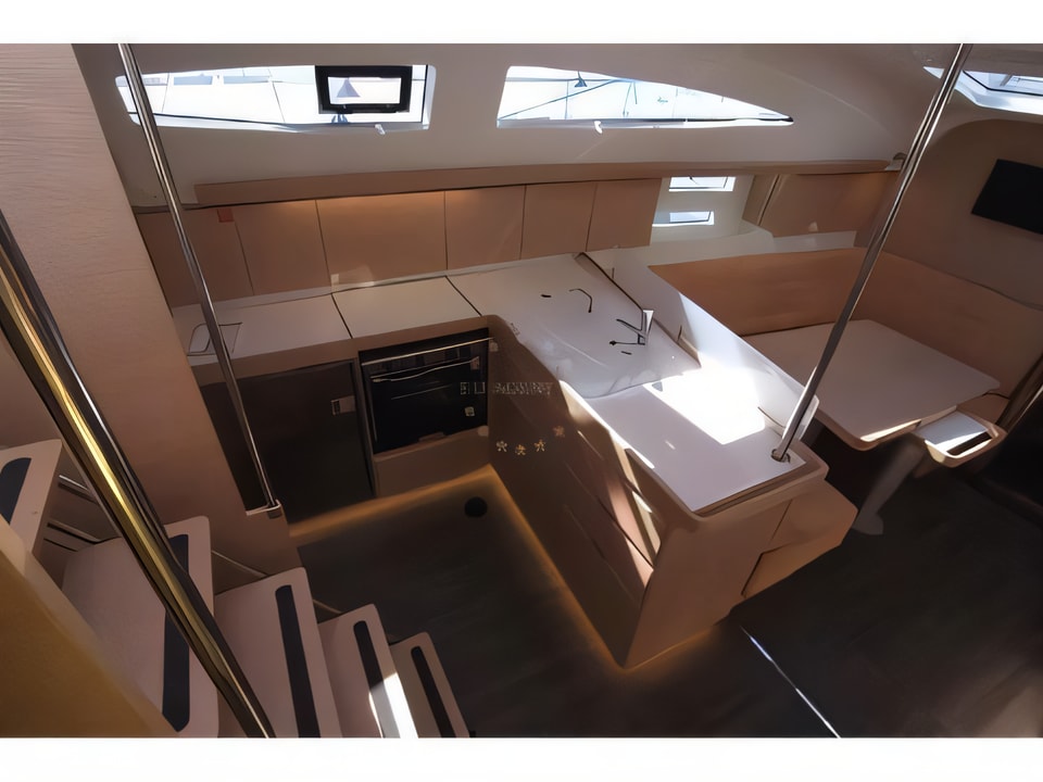 Interior of Elan 45 Impression sail boat with 4 cabins Croatia yacht charter