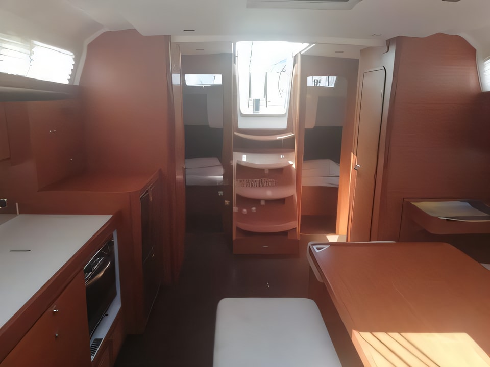 Interior of Dufour 460 Grand Large sail boat with 4 cabins Croatia yacht charter