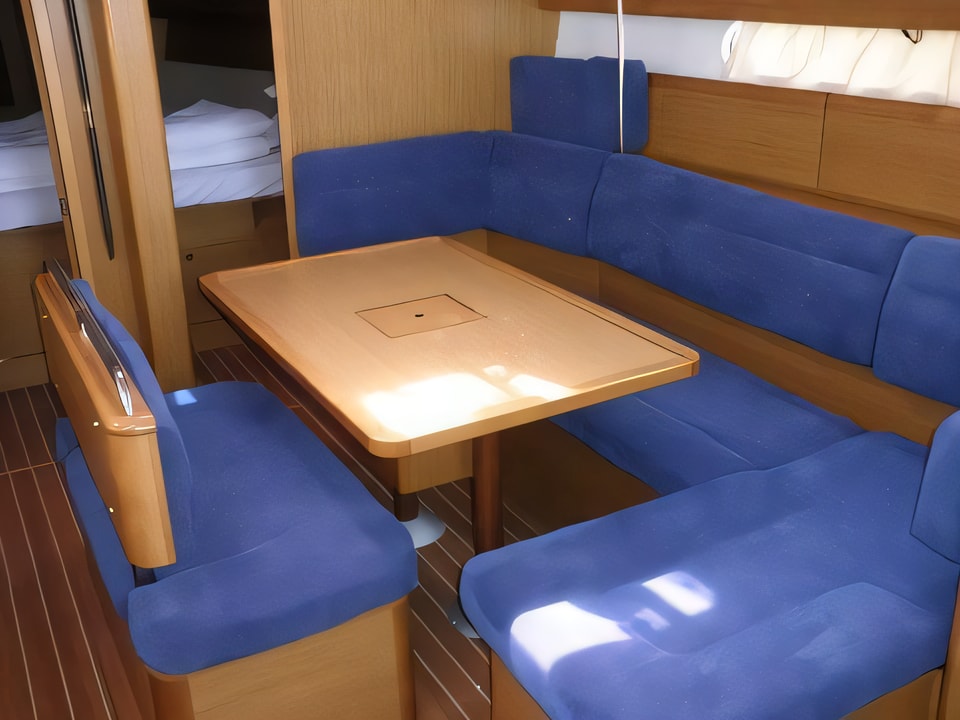 Interior of Sun Odyssey 44i sail boat with 4 cabins Croatia yacht charter