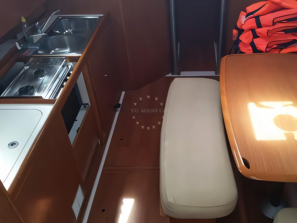 Interior of Cyclades 43.4 sail boat with 4 cabins Croatia yacht charter