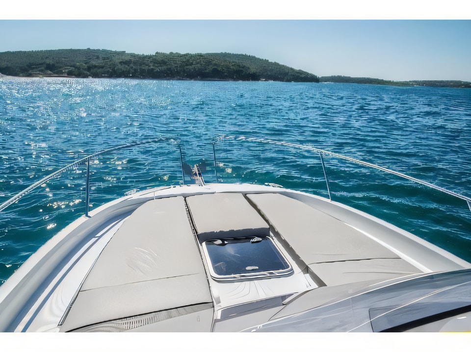 Interior of Jeanneau Cap Camarat 9.0 WA motor boat with 2 cabins Croatia yacht charter