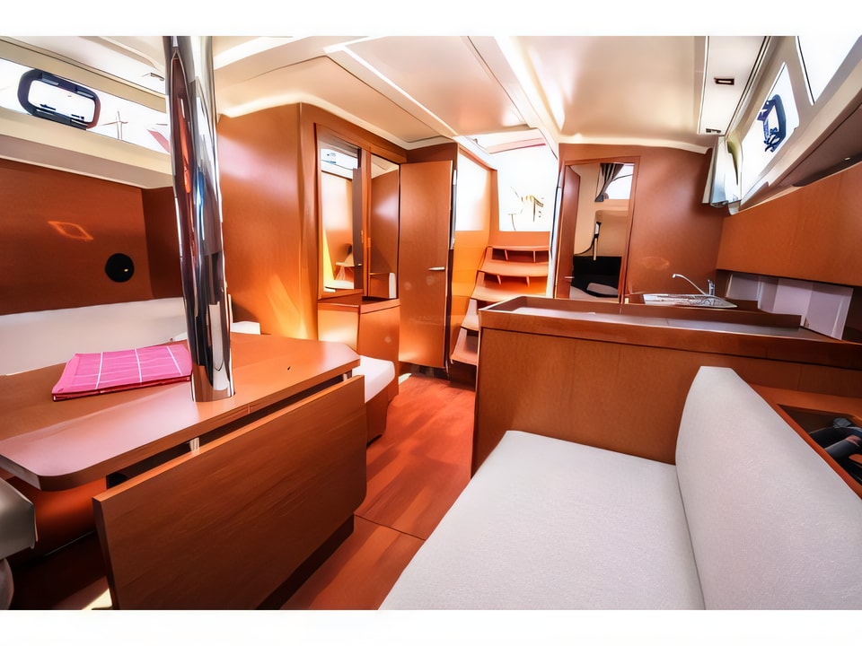 Interior of Oceanis 41.1 sail boat with 3 cabins Croatia yacht charter