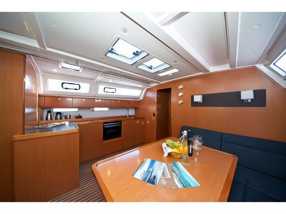 Interior of Bavaria 46 CN sail boat with 4 cabins Croatia yacht charter