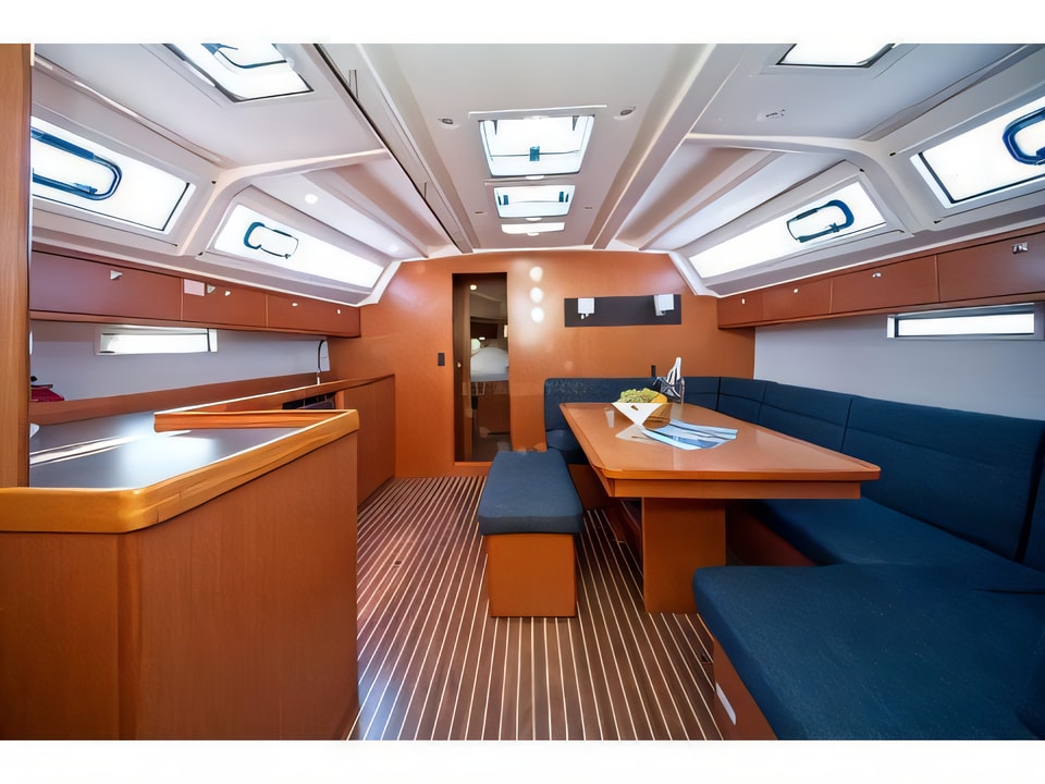 Interior of Bavaria 46 CN sail boat with 4 cabins Croatia yacht charter