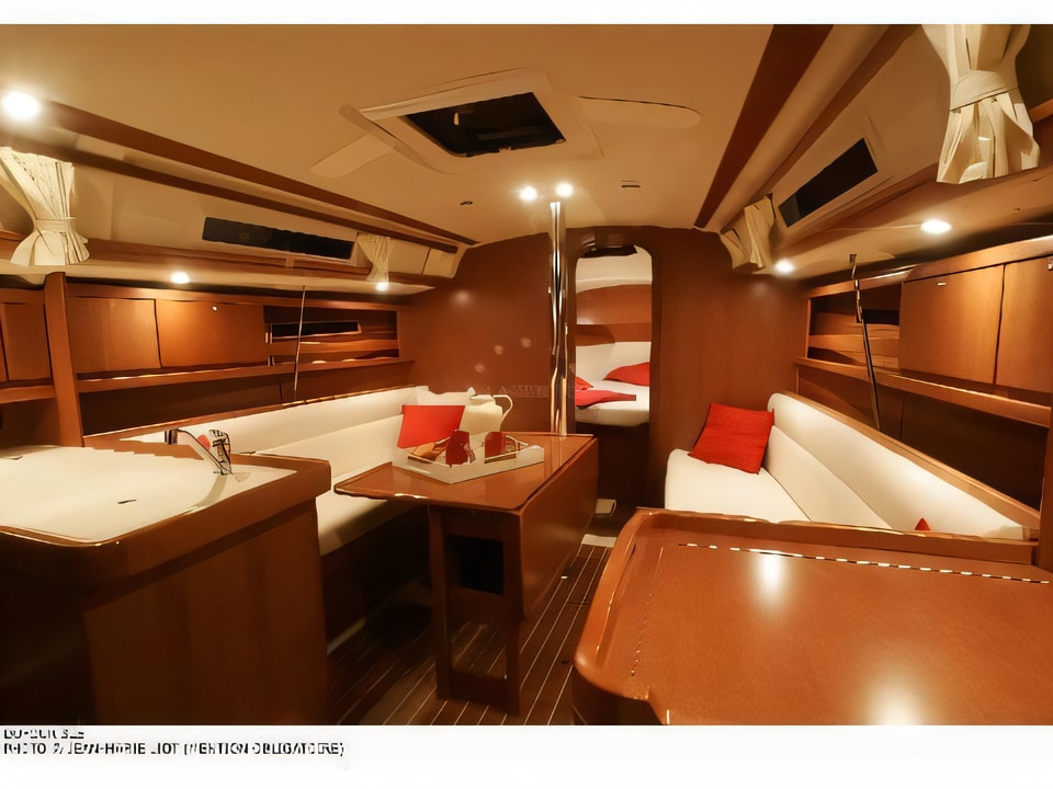 Interior of Dufour 325 sail boat with 2 cabins Croatia yacht charter