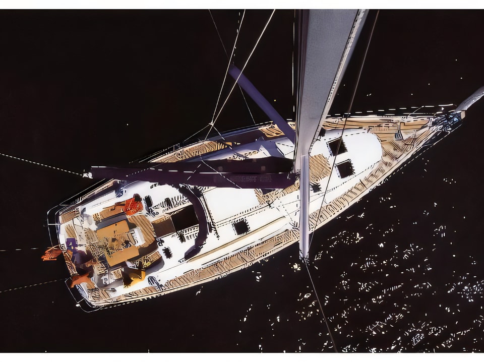 Exterior overview of Sun Odyssey 45 sail boat for charter from Pula Tehnomont Marina Veruda in the Istria / Kvarner sailing area Croatia