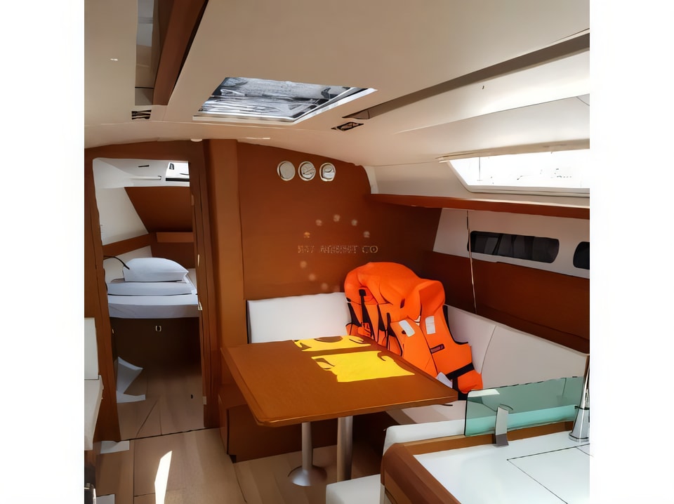 Interior of Sun Odyssey 419 sail boat with 3 cabins Croatia yacht charter