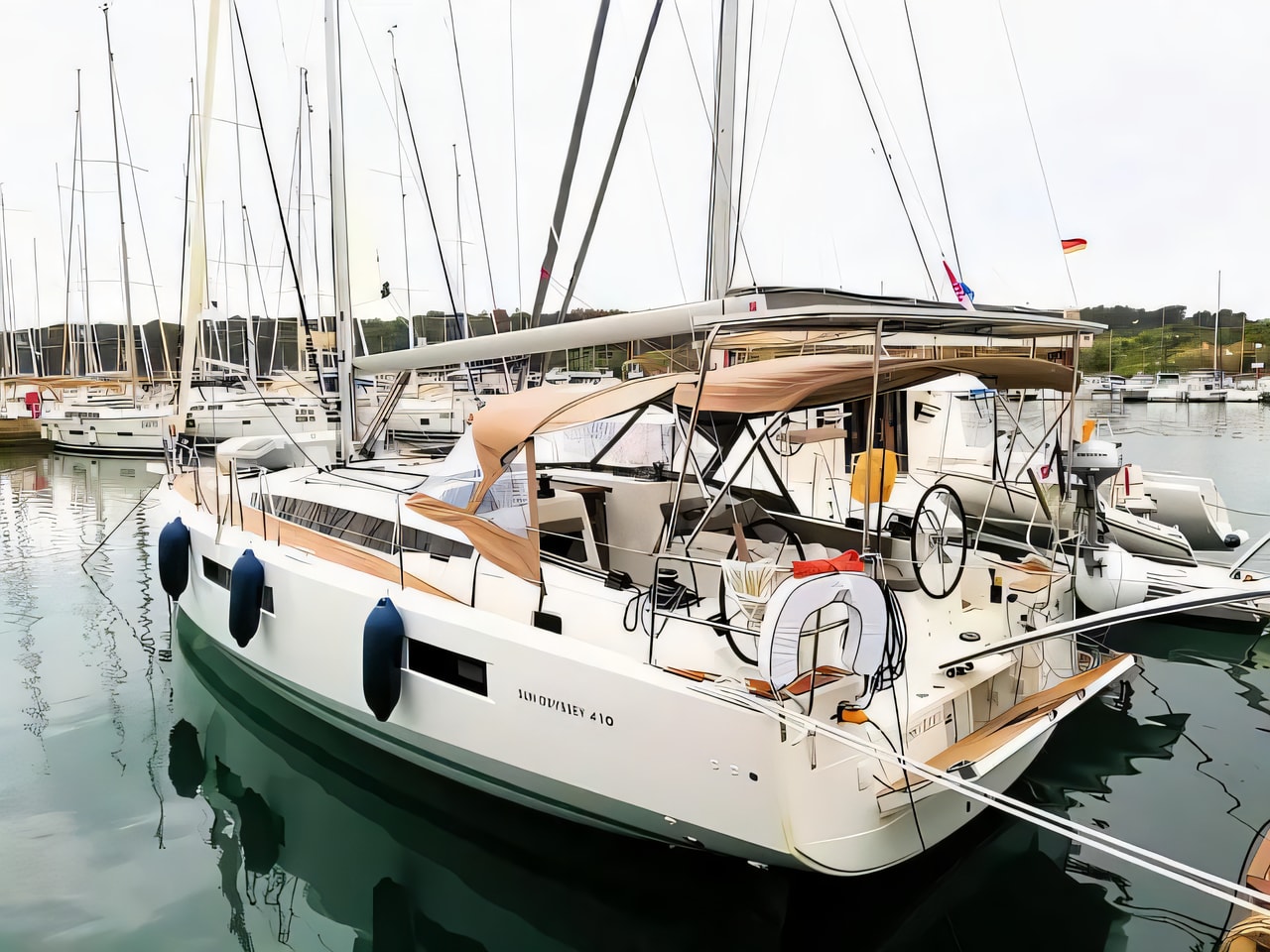 Sun Odyssey 410 sailing yacht for charter from Pula / Tehnomont Marina Veruda Istria / Kvarner sailing area Croatia