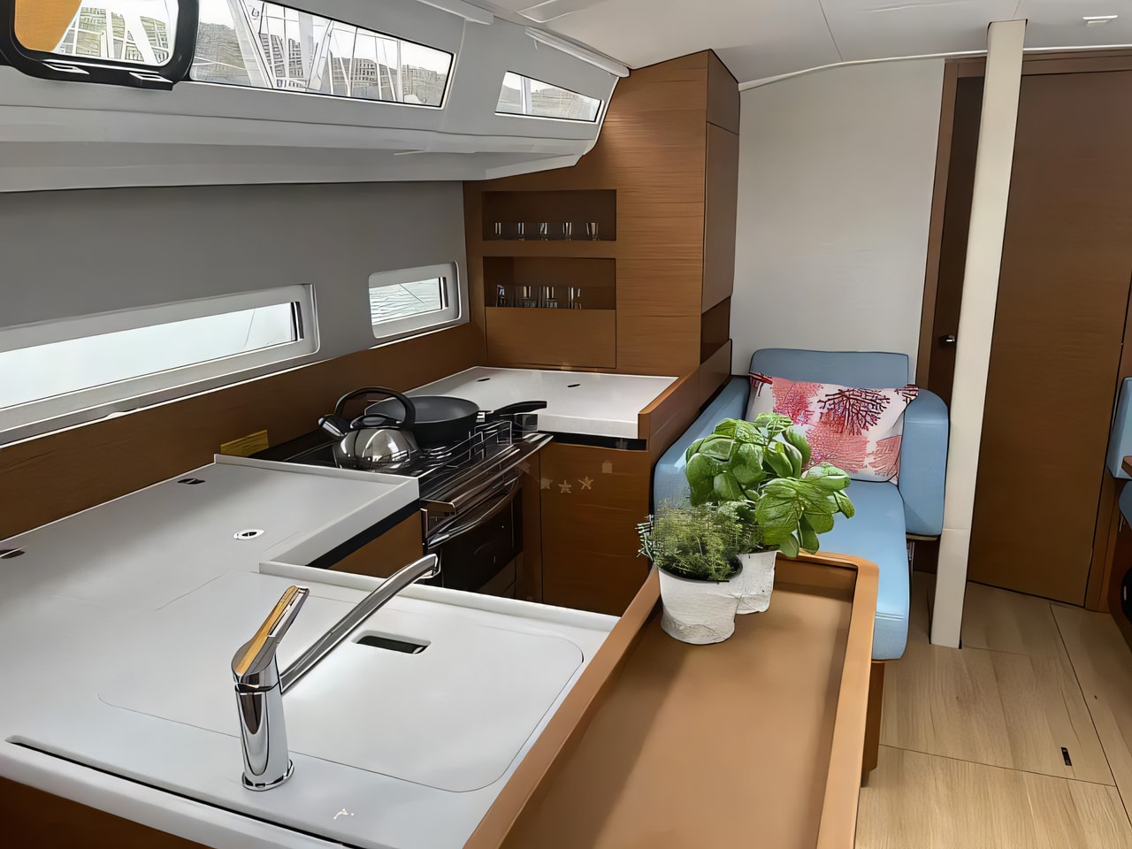 Sun Odyssey 410 yacht layout 3 cabins Croatia charter
