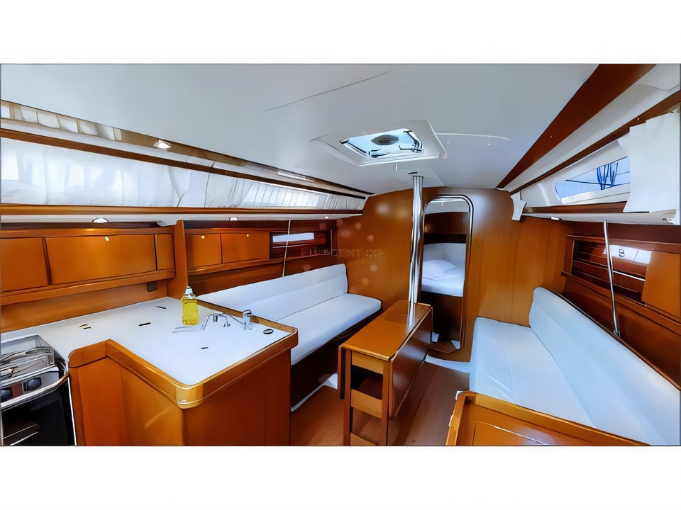 Interior of Dufour 325 Grand Large sail boat with 2 cabins Croatia yacht charter