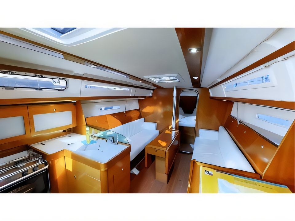 Interior of Dufour 34 Performance sail boat with 2 cabins Croatia yacht charter