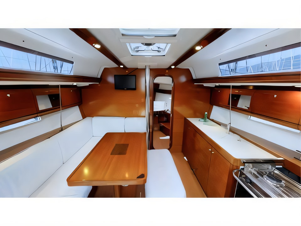Interior of Dufour 405 Grand Large sail boat with 3 cabins Croatia yacht charter