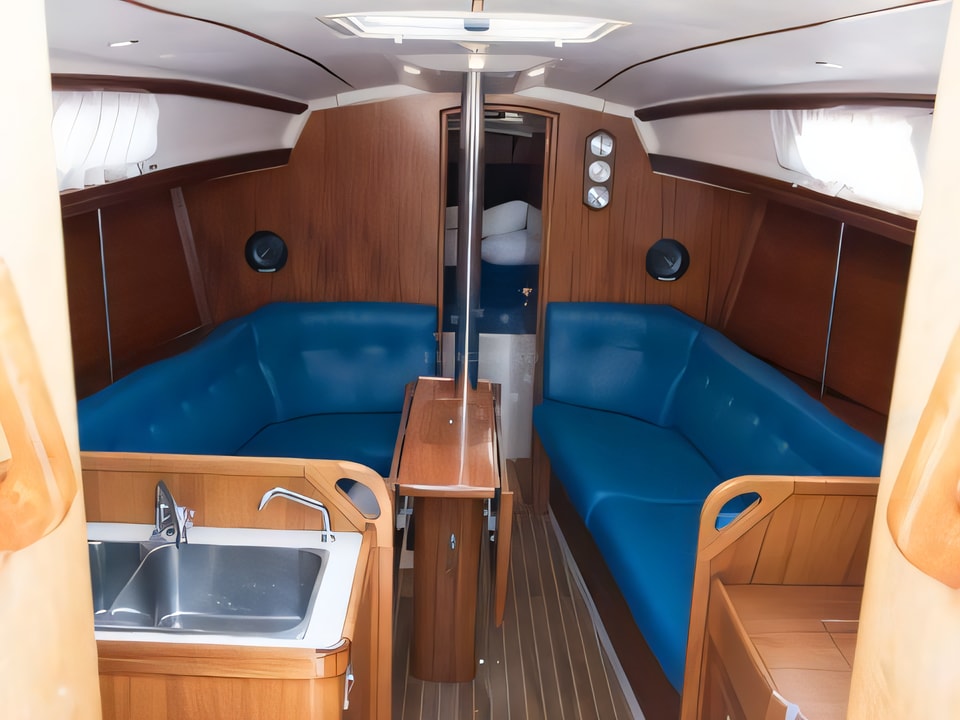 Interior of Elan 333 sail boat with 2 cabins Croatia yacht charter