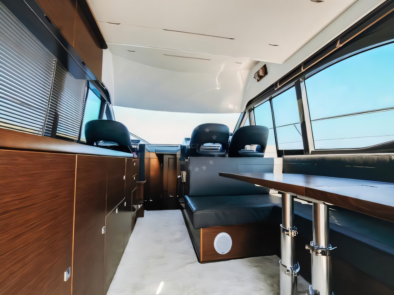 Layout of Bavaria R40 FLY motor boat with 2 cabins Croatia yacht charter