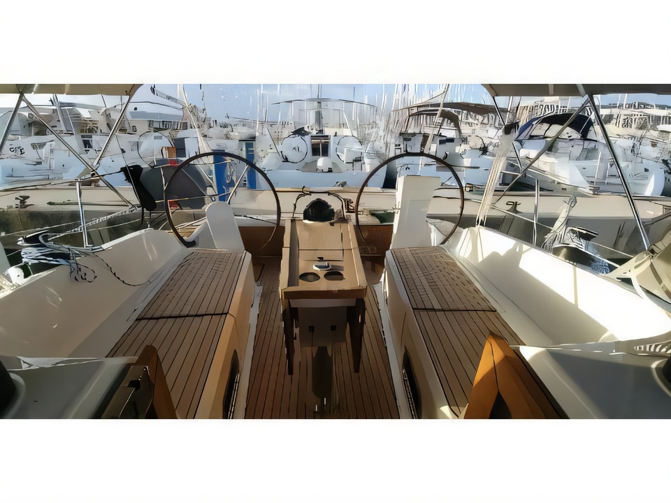 Interior of Bavaria 37 Cruiser sail boat with 3 cabins Croatia yacht charter
